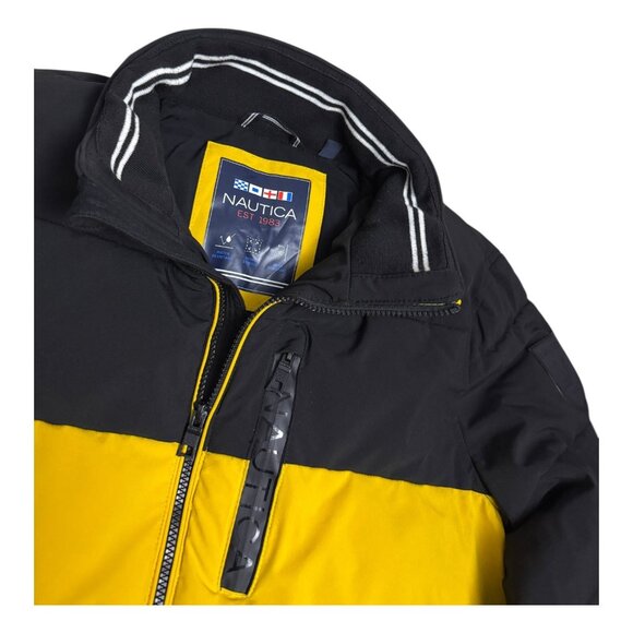 NAUTICA Winter Puffer parka Designer Bomber Jacket Coat Mens Small - Picture 4 of 5